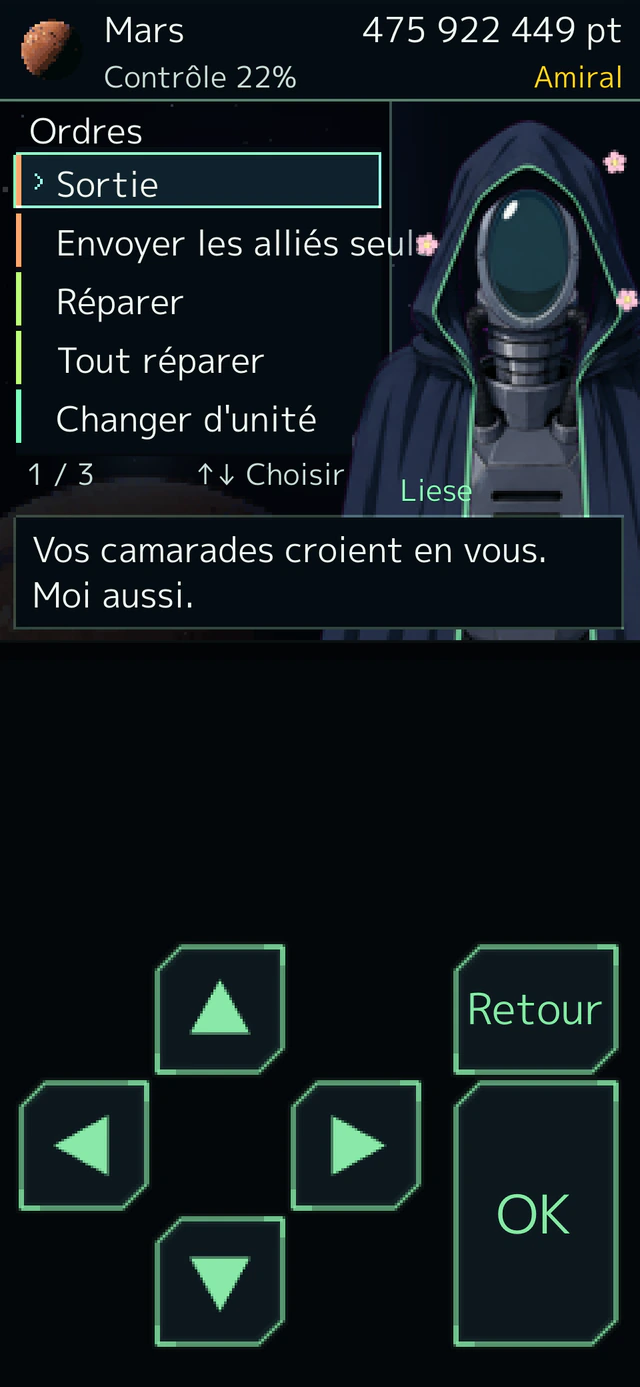 Le pont de commandement : ordres de sortie, réparation, achat d'unités et plus