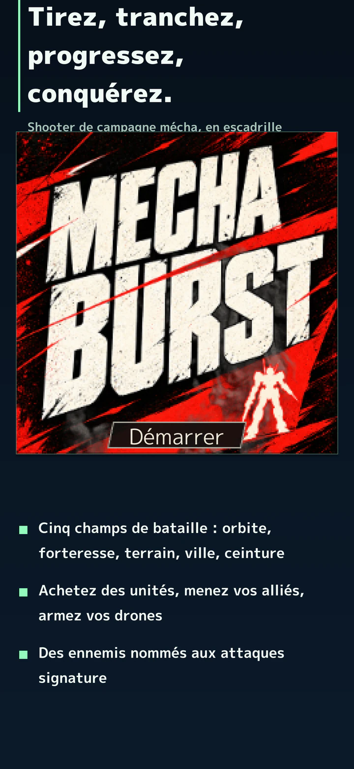 Tirez, tranchez, progressez, conquérez. Écran titre